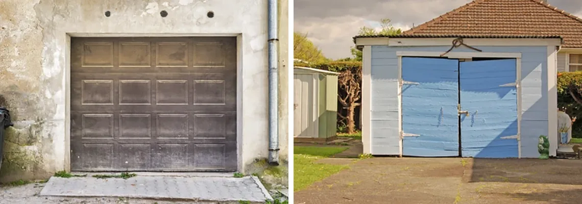 Rotten Steel Garage Door Repair in Danville, Illinois